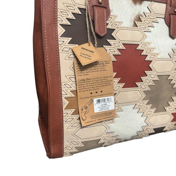 NWT! Catchfly‎ Studio Southwest Aztec Western Concealed Carry Tote Bag - Picture 8 of 8